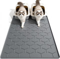 Garoopion Silicone Cat Litter Mat Large 40" X 28", Easy to Clean, Dark Gray