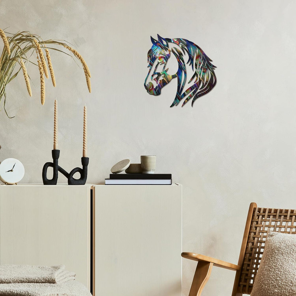 Otoolling Colorful Metal Horse Wall Art Horse Pictures Wall Decor