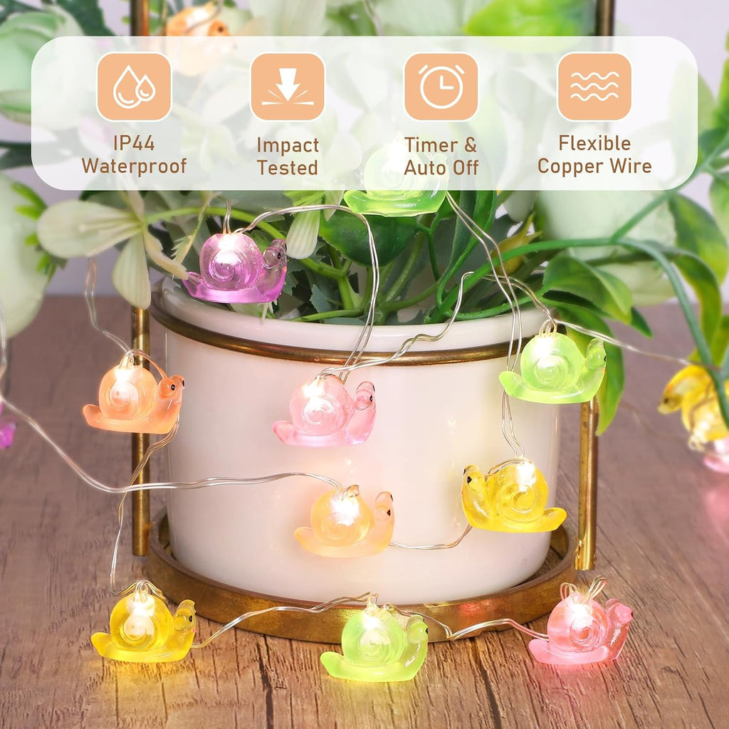 Impress Life Snail String Lights, USB & Battery Operated Fairy Lights