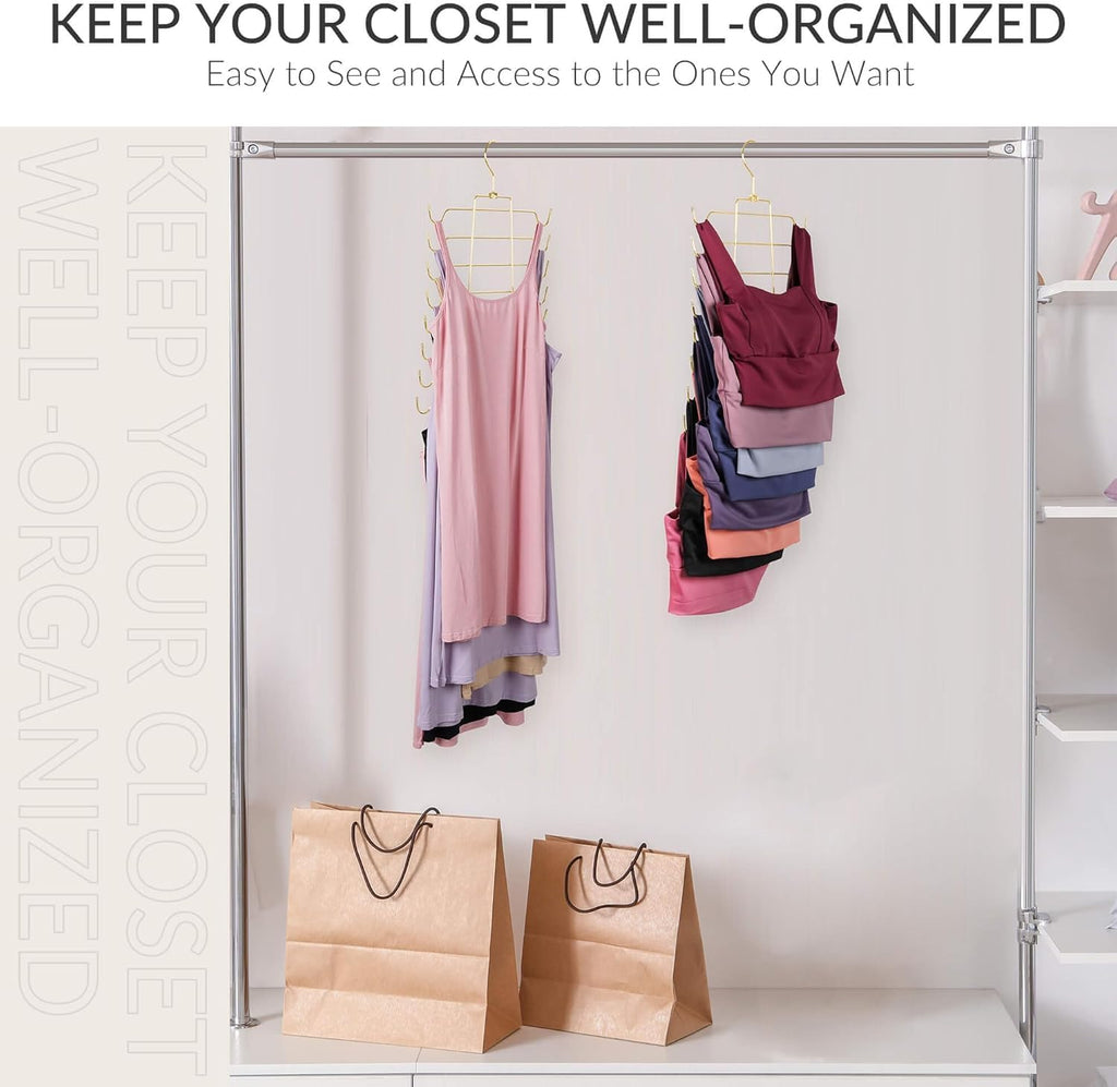 ZEDODIER 3 Pack Tank Top Hanger, Bra Organizer for Closet, Space Saving