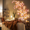 Glooglitter 2 Set Cherry Blossom Tree Branch Lights for Wall, 3.94 FT Light