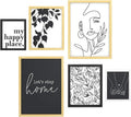 ArtbyHannah 6-Piece Multi-Size Gallery Wall Frame Set, Black