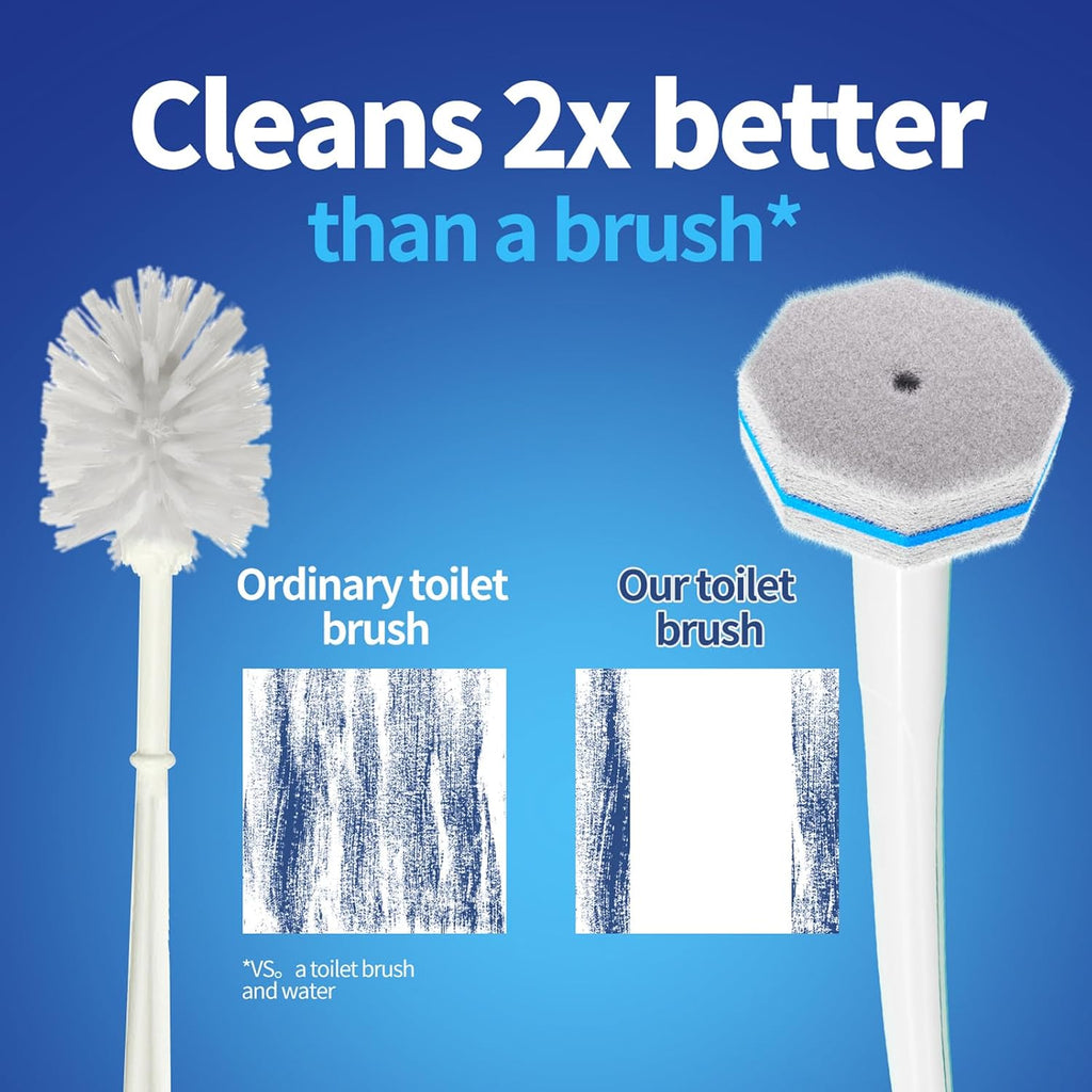 60pc Refills Disposable Toilet mats Brush Cleaning System, Toilet Cleaning Brush, 60 Replacement Brush Heads, No Handle or Base，Toliet Refills,Toilet Bowl Clean Refill Pads,Toilet Scrubber Refill