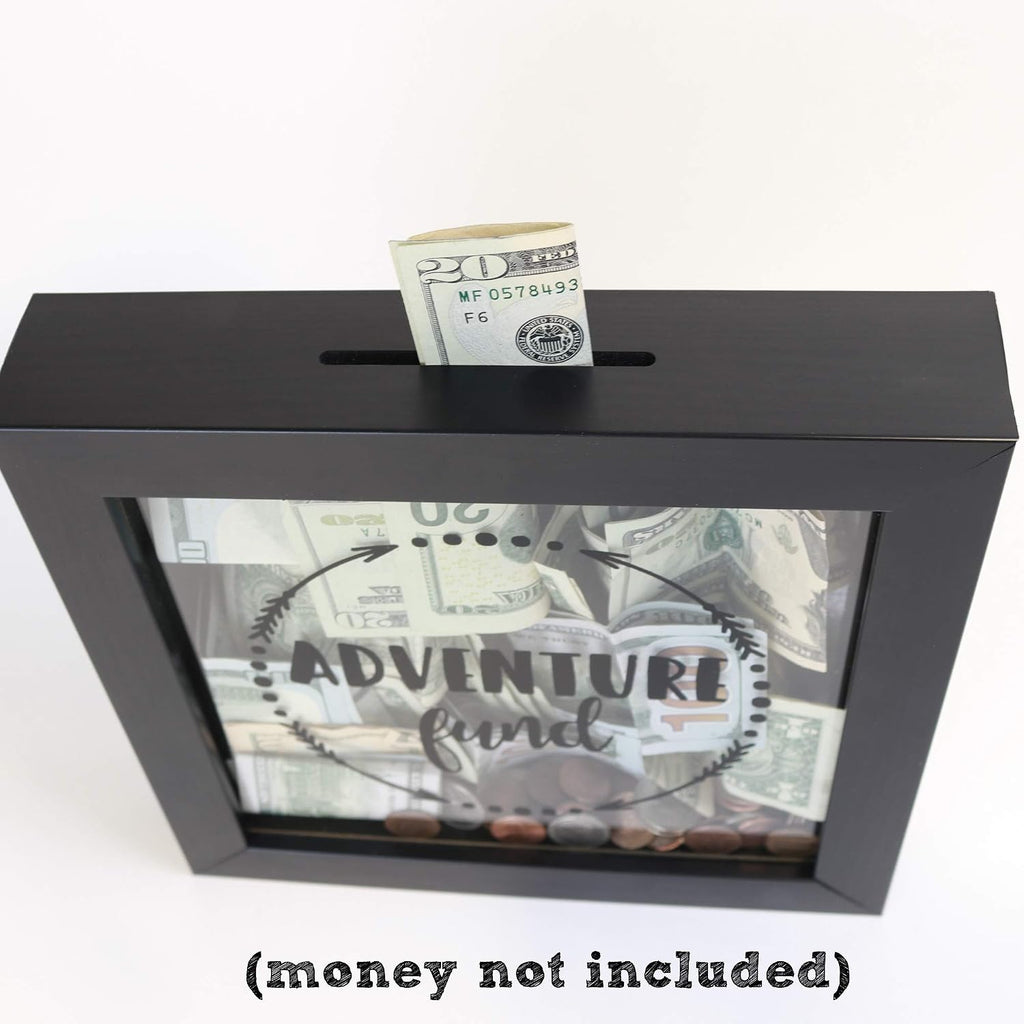 Lawrence Frames 8x8 Adventure Fund Black Shadow Box Frame