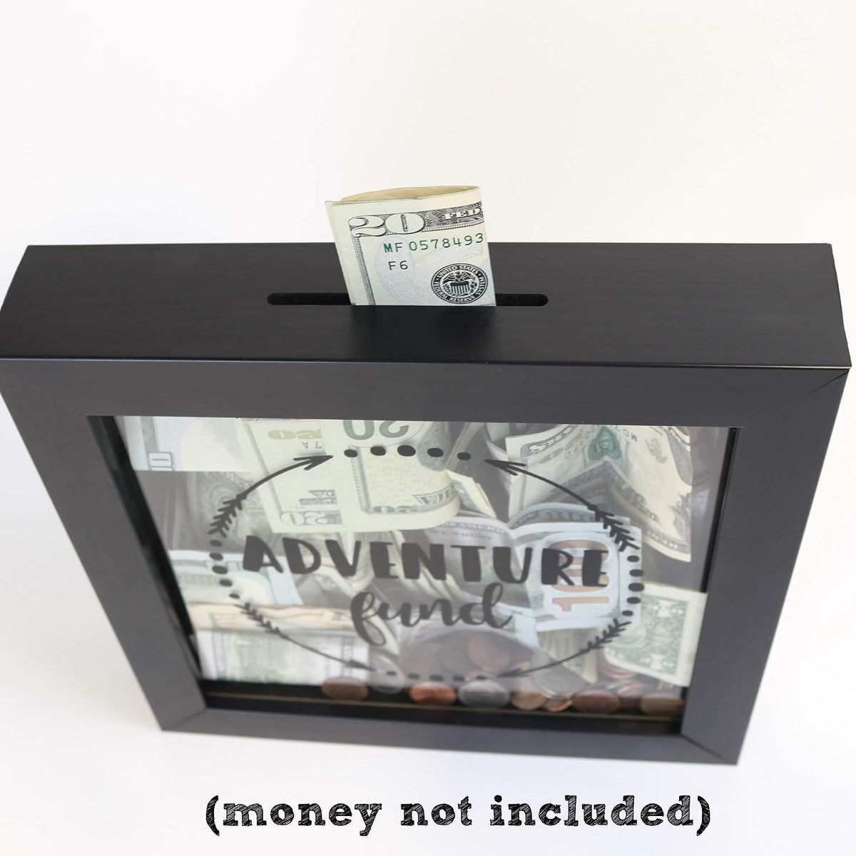 Lawrence Frames 8x8 Adventure Fund Black Shadow Box Frame