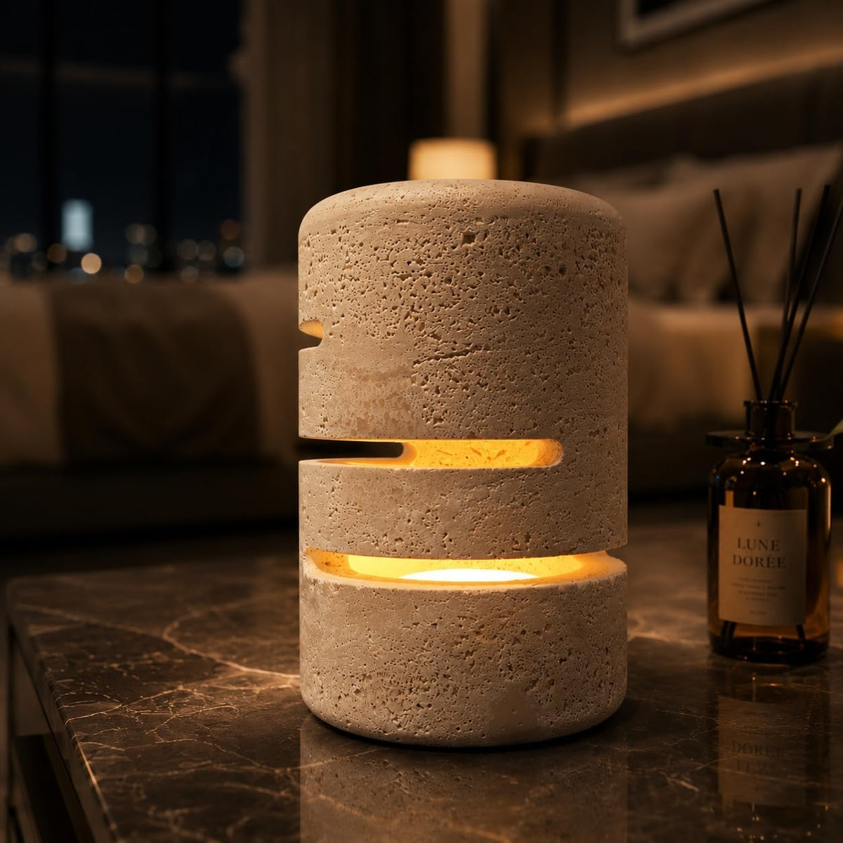 Marmor Marble Touch Lamp, Rechargeable Cordless Natural Stone Table Lamp