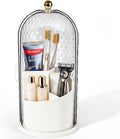 3 Slots Rotating Toothbrush Holders with Lid for Bathroom