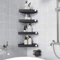 Sotfamily Plastic Shower Caddy Corner (for 90° Only), 4 Pack, Black
