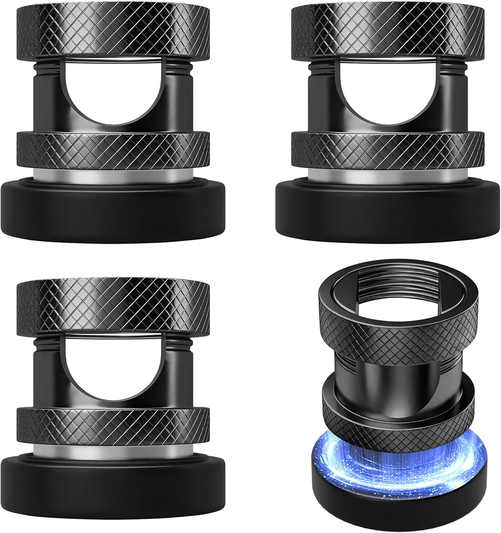 Maveek Magnetic Cable Holders, Cord Anchor for Desk, 4 Pack, Metallic Black
