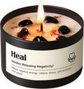 AOOVOO Obsidian Crystal Candle - 6.5oz Heal Candle for Releasing Negativity