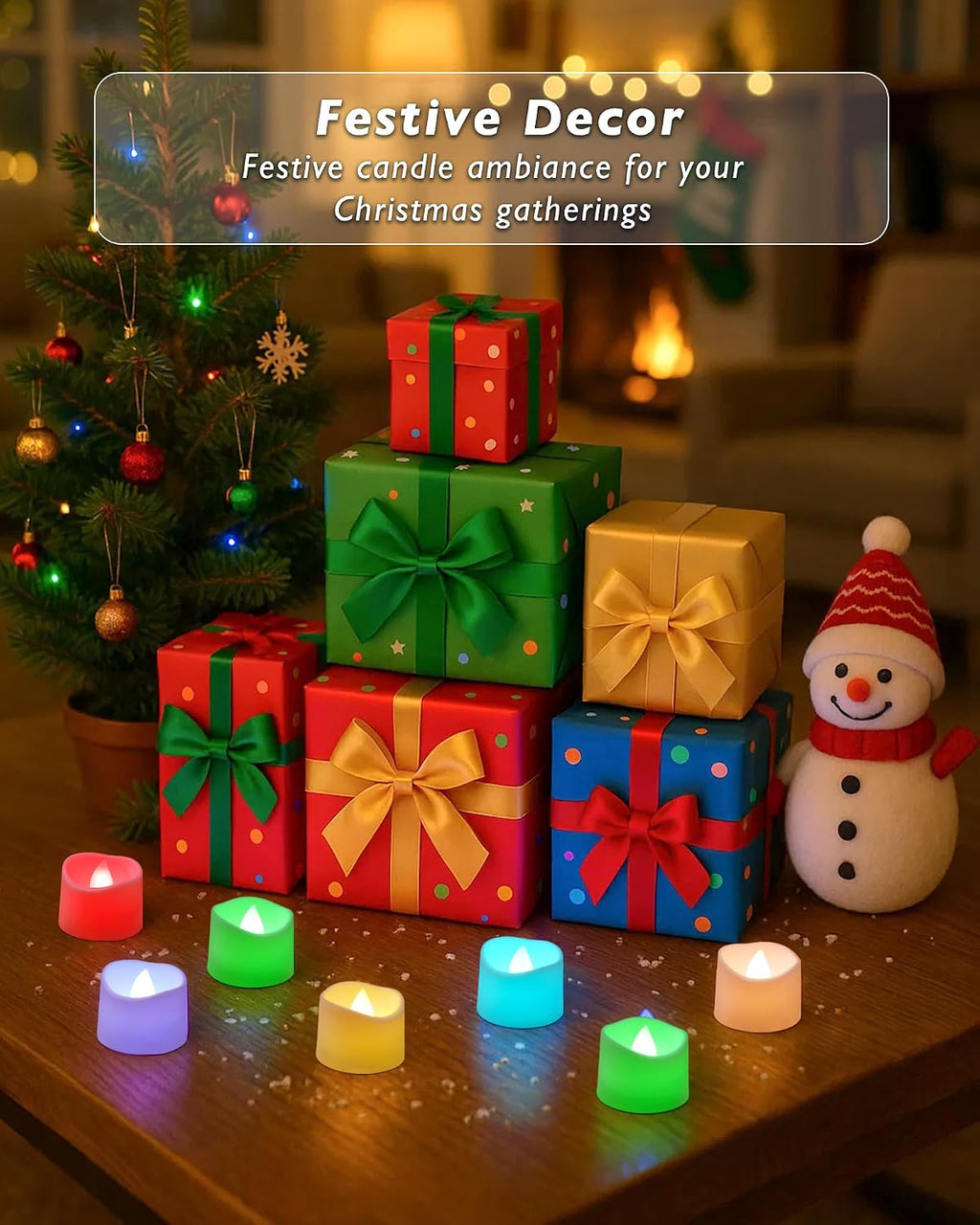 Raycare Battery Operated Tea Lights, 200+Hour Electric Flameless Candles