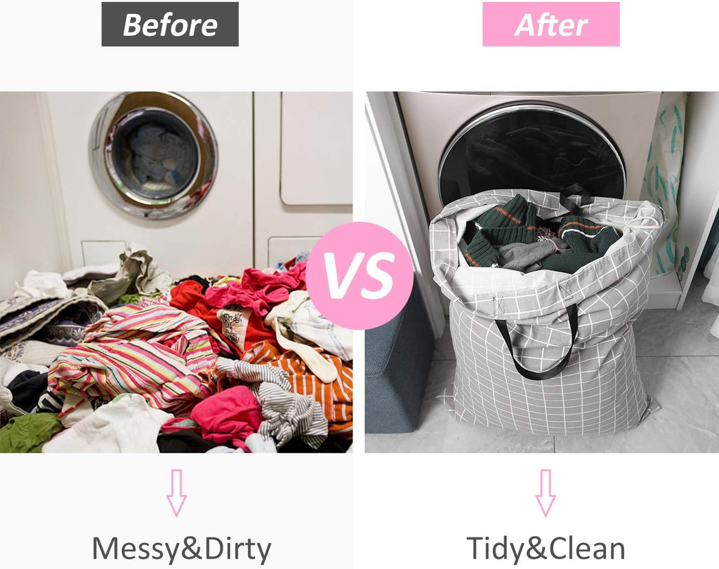 SWISSELITE Heavy Duty Laundry Bag, Large Travel Dirty Clothes Bag