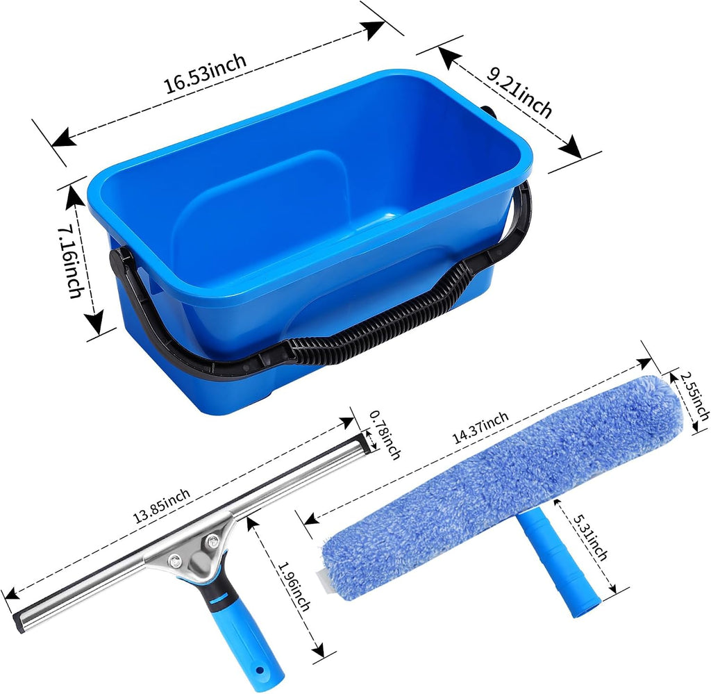 Window Cleaning Kit with Bucket,Squeegee for Window Cleaning