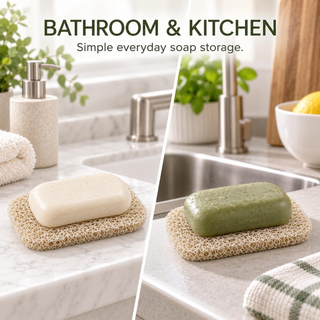 4 Pack Soap Saver Pads for Bar Soap, 4.3 x 3 Inch Soap Lifter Pads