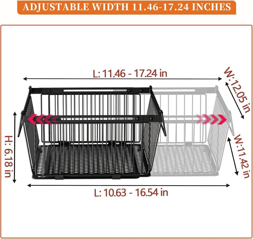 Large Freezer Organizer Bins for 10 to 20 Cu.Ft,Leak-Proof Bottom,2 Pack