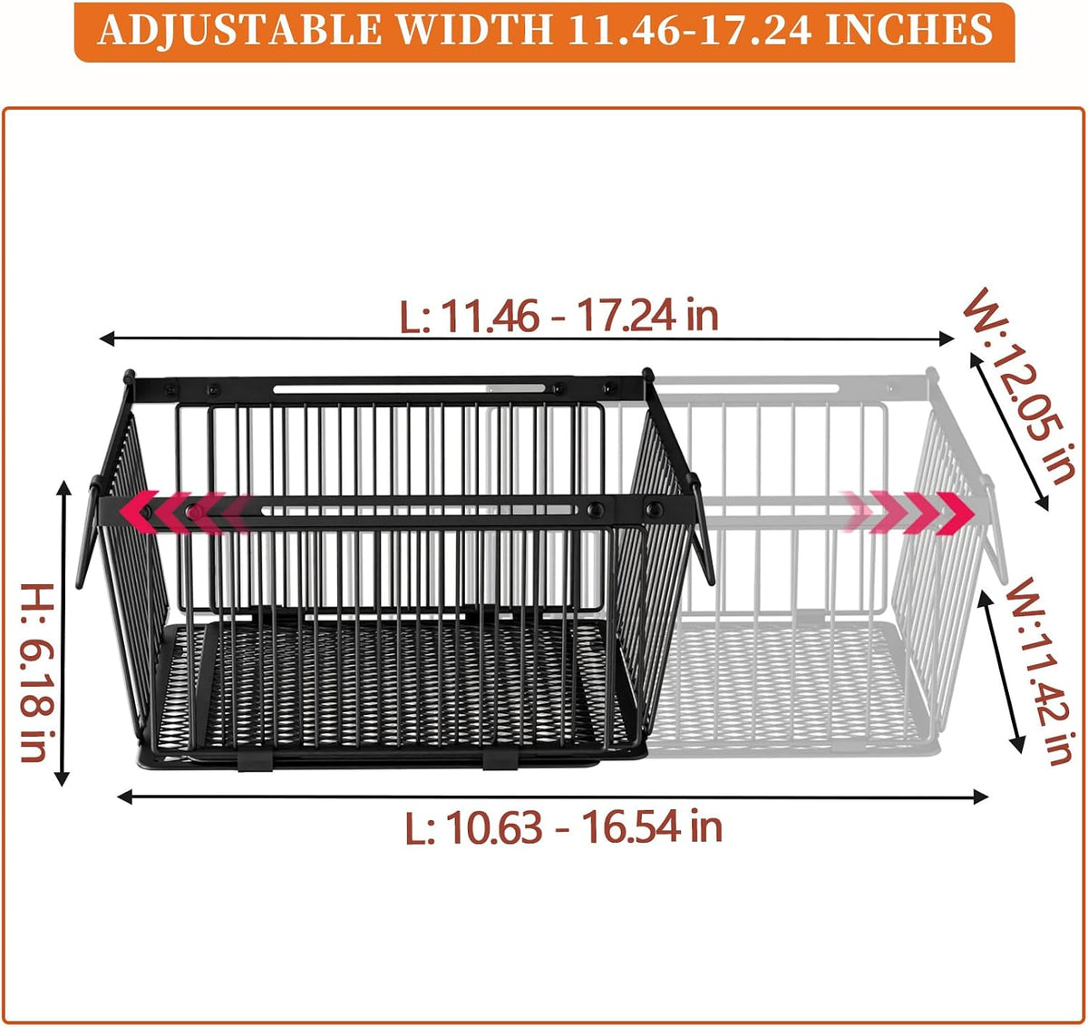 Large Freezer Organizer Bins for 10 to 20 Cu.Ft,Leak-Proof Bottom,2 Pack