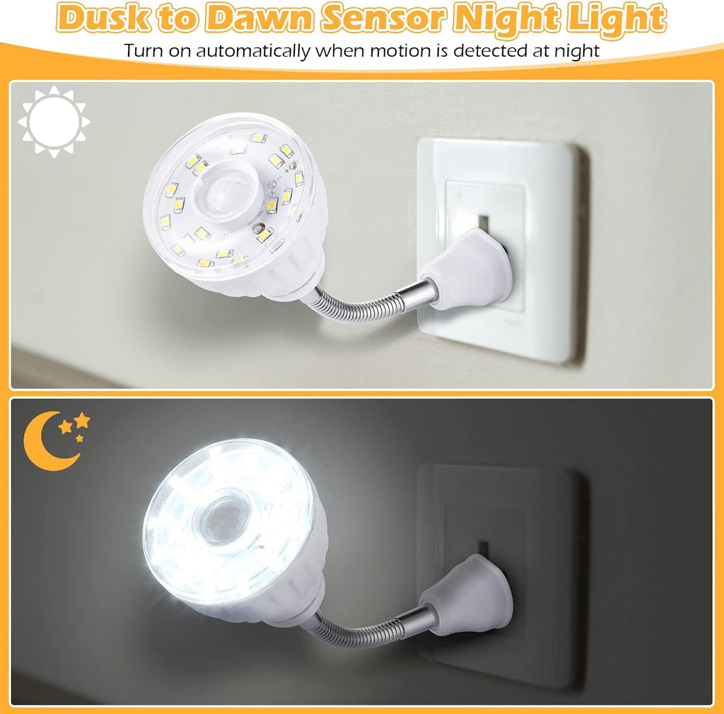 3 Pack Motion Activated LED Night Light Plug in Sensor Light,Cool White