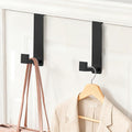 Heavy Duty Stainless Steel Over-Door Hook, L-Shaped, Fits Doors Less Than 1-3/4" Wide, Door Hookswith Non-Slip Pads for Bedroom Bathroom Office Dorm(Fits 1-3/4" Thick Door - L Shape 2 Pack)
