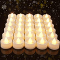 Amagic 30 Pcs Flickering Flameless LED Tea Lights Battery Operated, White