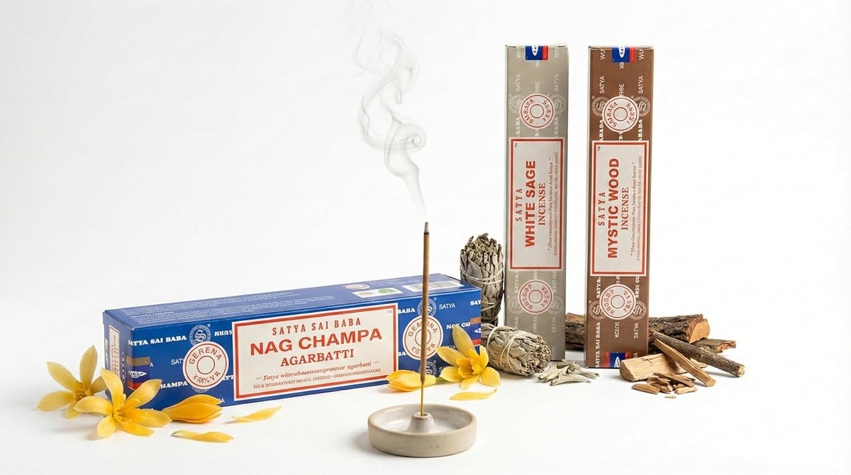 Satya Sai Baba Nag Champa Agarbatti, 250gms Hand Rolled Fine Quality Incense Sticks for Purification, Relaxation, Positivity, Yoga, Meditation (NC250 Pack of 3 -Mystic)