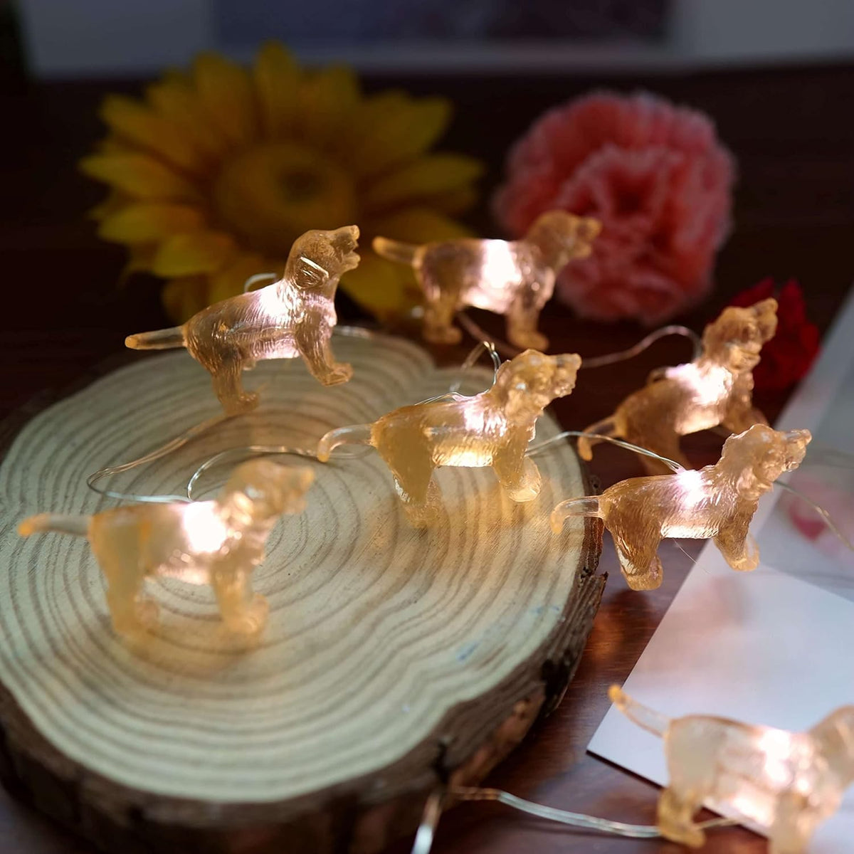 Cute Decorative Lights Fairy String Lights Labrador Gifts for Women Novelty Puppy Lights 20LEDs 8ft USB Plug in or Battery Operated for Bedroom Birthday Room Xmas Thanksgiving Decor