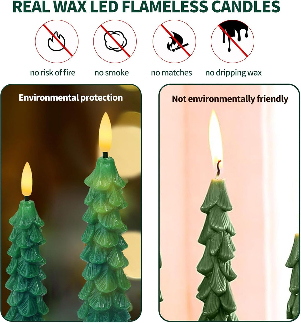 XingsLight LED Flameless Taper Candles with Remote & Timer – 4 Pack Battery Operated Christmas Window Candles, Warm White Flickering Light, Safe Realistic Flame for Holiday Table & Home Décor