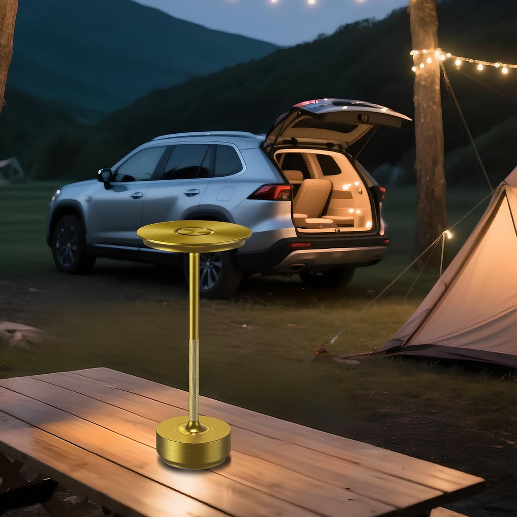UdoUto 2-Pack Cordless Table Lamps Rechargeable, Gold