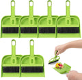 Sewroro Mini Broom and Dustpan Set 6 Pack Desktop Broom and Dustpan Combo for Home Office Cleaning Brush for Keyboard Windowsill Counter Compact Handheld Sweeping Tools