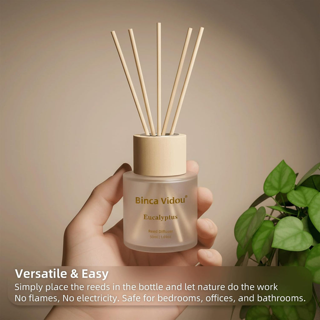 Reed Diffuser Set, Binca Vidou Lavender, Eucalyptus & Sea Salt 1.69oz x 3