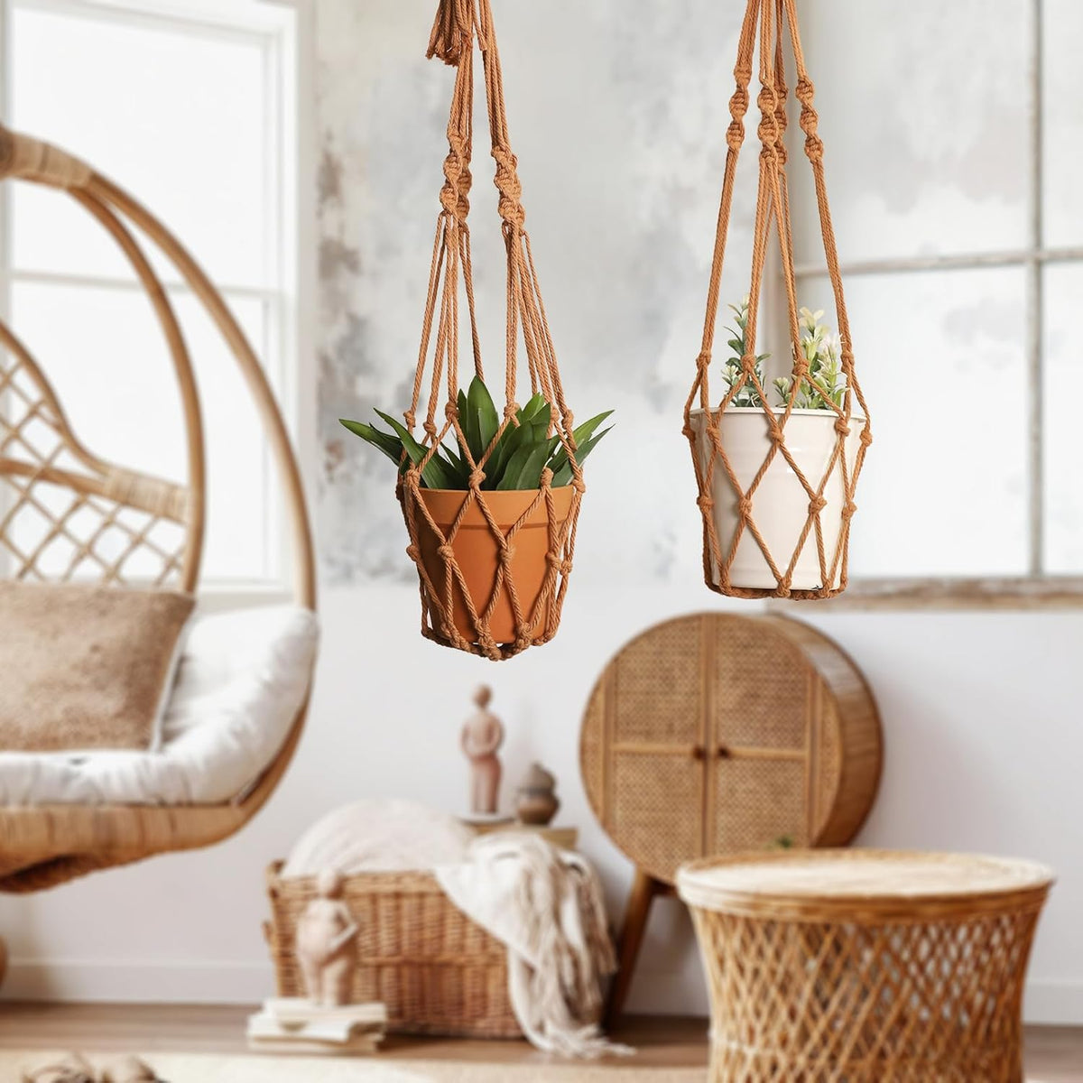 Artilady Macrame Hanging Planter for Indoor Plants Boho Plant Hanger Holder