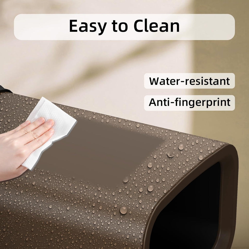2.6 Gal Brown Bathroom Trash Can,Small Office Garbage Can