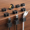 10 Pack Magnetic Cord Organizer Holder, Adjustable Cable Clips, Strong Adhesive Desk Cable Management Clips for Nightstand, Office, Car, Easy Open Design for Tidy Wire Organization