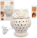 D'Eco Owl Electric Wax Melt & Candle Warmer with 4 Fragrance Cinnamon Cubes