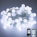 Ogrmar 49FT 100 LED Globe Ball String Lights 8 Modes with Remote White
