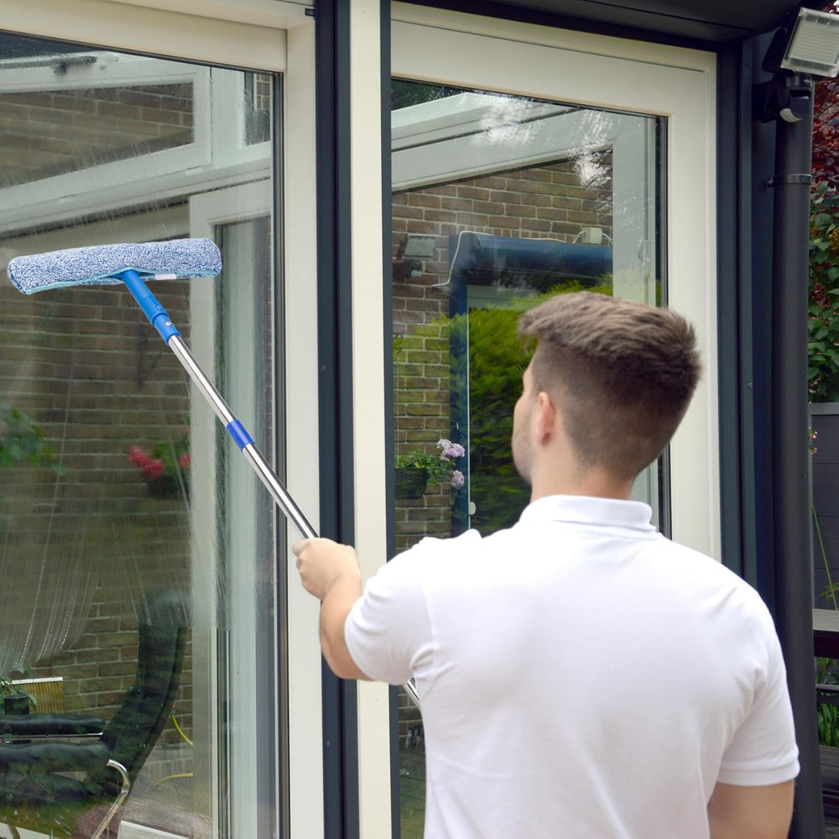 Window Cleaning Kit for Home and Commercial Use, 6 Ft Long Handle