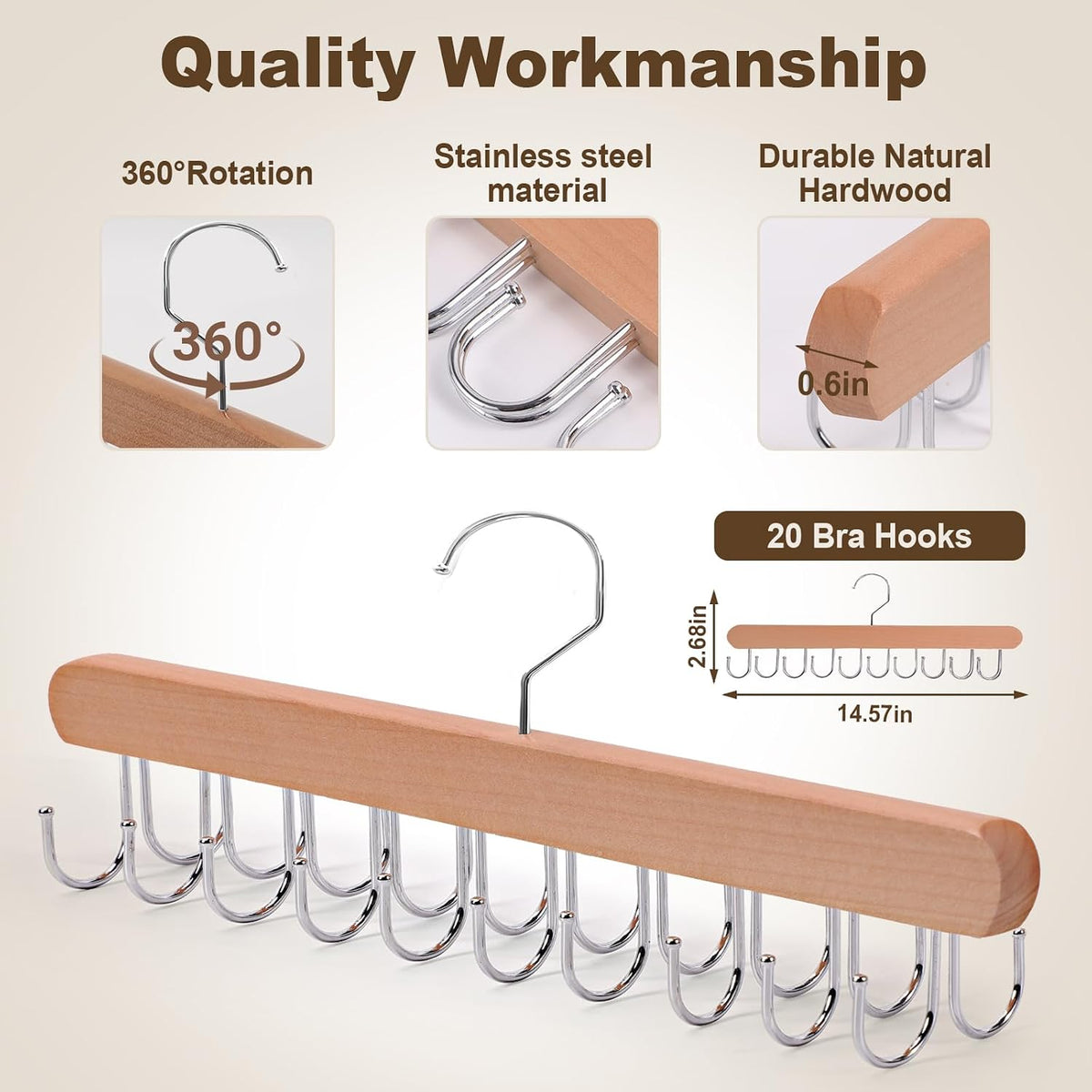 2 Pack Tank Top Hanger, Bra Hangers for Closet Organizer & Storage