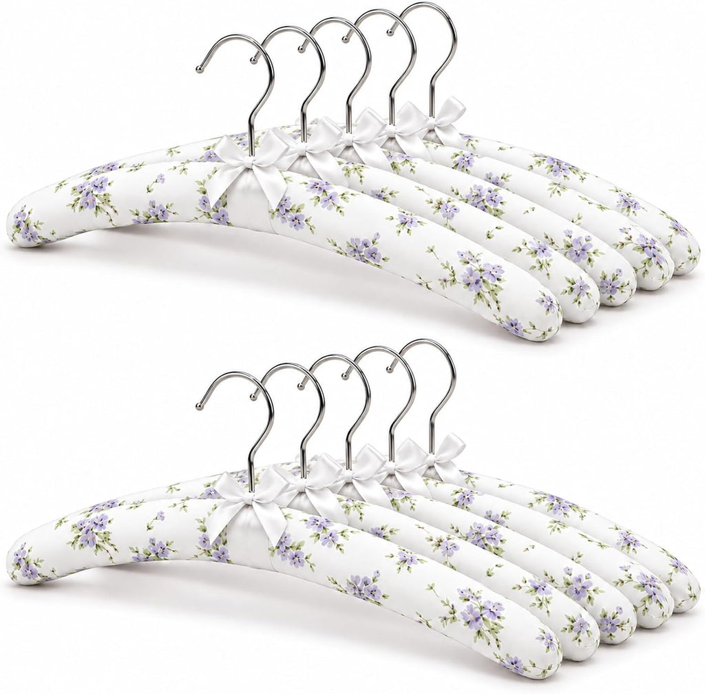 No Bump Padded Clothes Hangers for Women Clothing, Sweater, Coat, 10 Pack