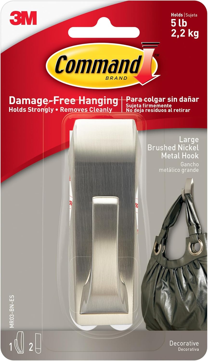 Command Modern Reflections Large Hook, 1 Hook, 2 Strips