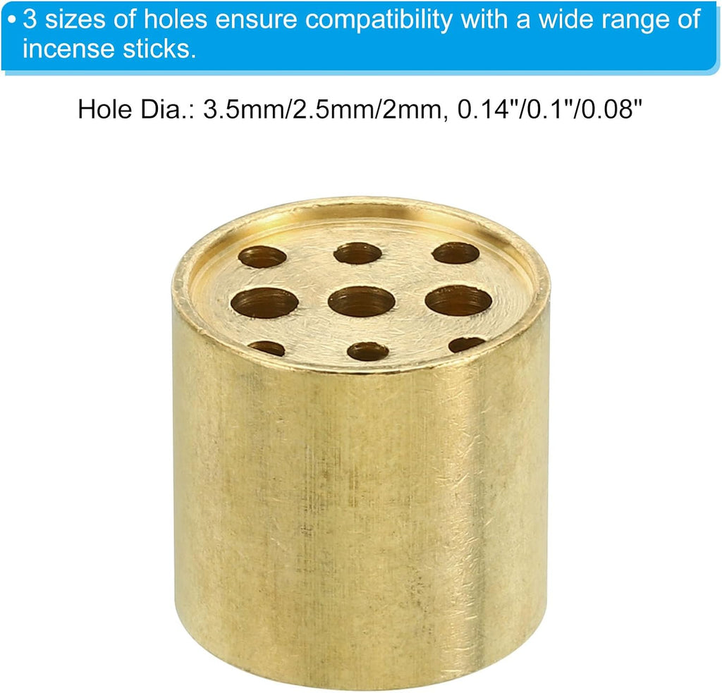 PATIKIL 2Pcs Brass Incense Cone Burner Stick Holder 0.8" Dia.0.8" Tall