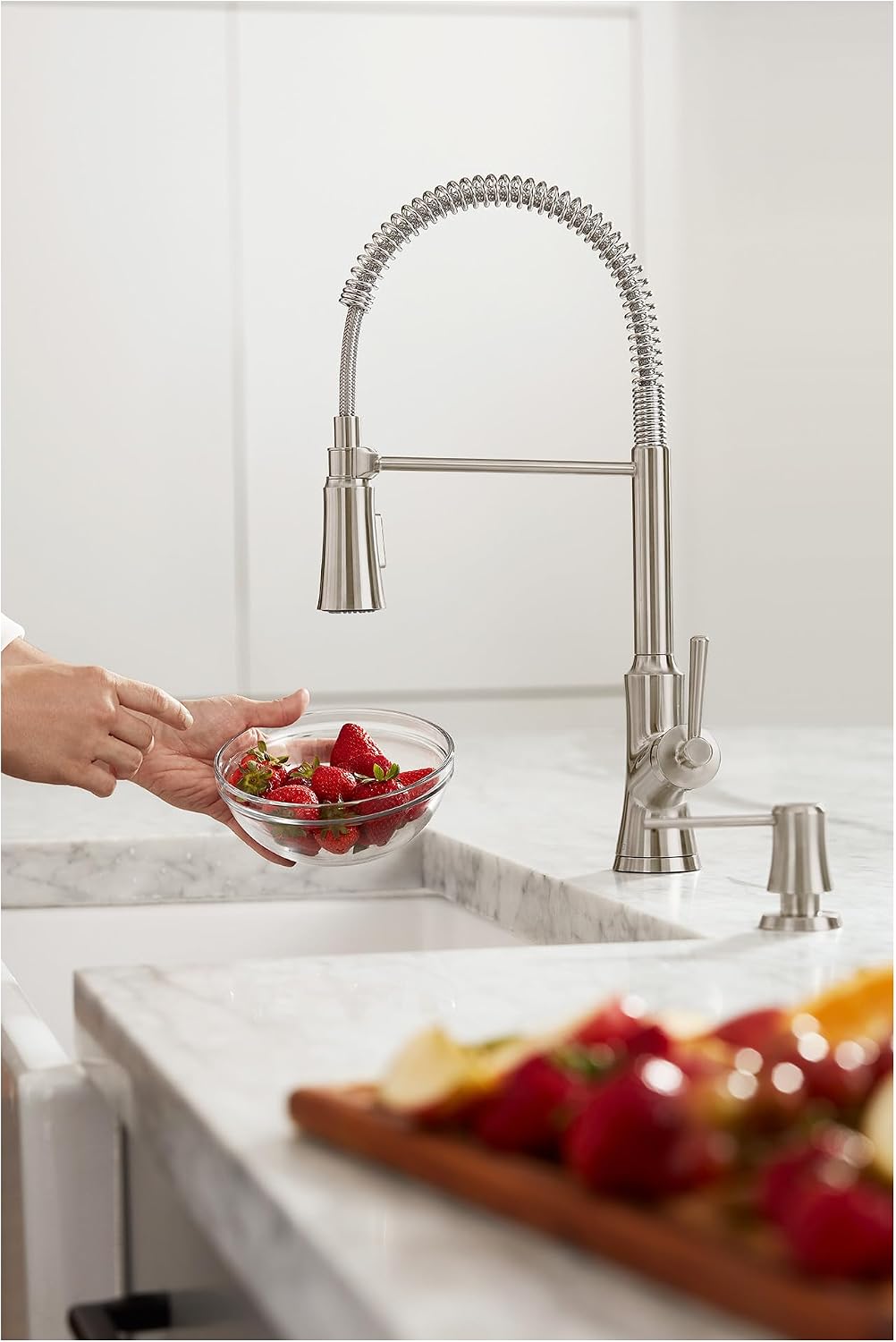 hansgrohe 4796800 Joleena Soap Dispenser in Steel Optic, 3-Inches Tall