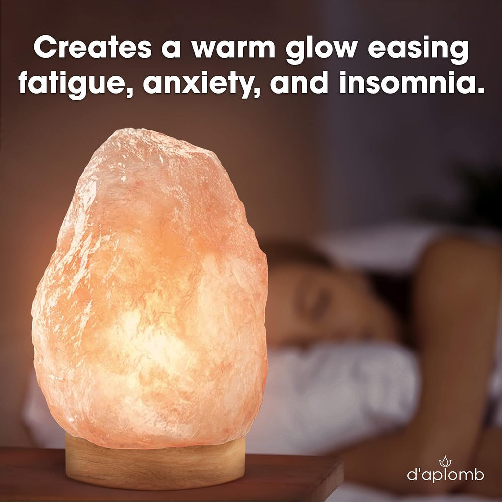 d'aplomb Natural Himalayan Salt Lamp; Medium Hand Carved Natural Chunk