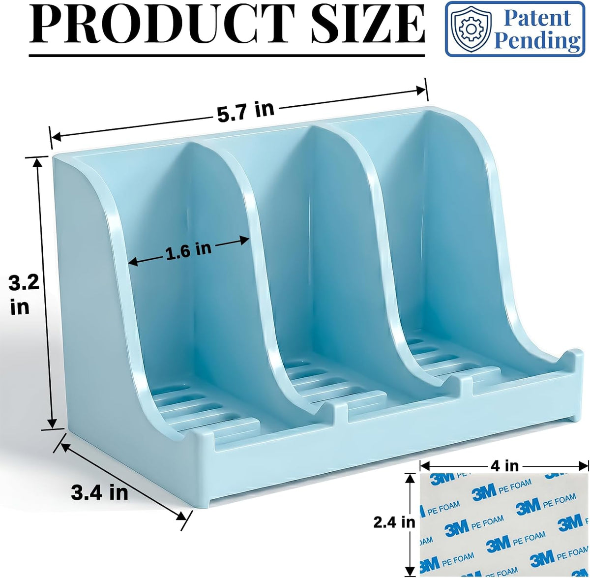 Soap Holder for Shower Wall, 3-Compartment Soap Dish [Patent Pending]