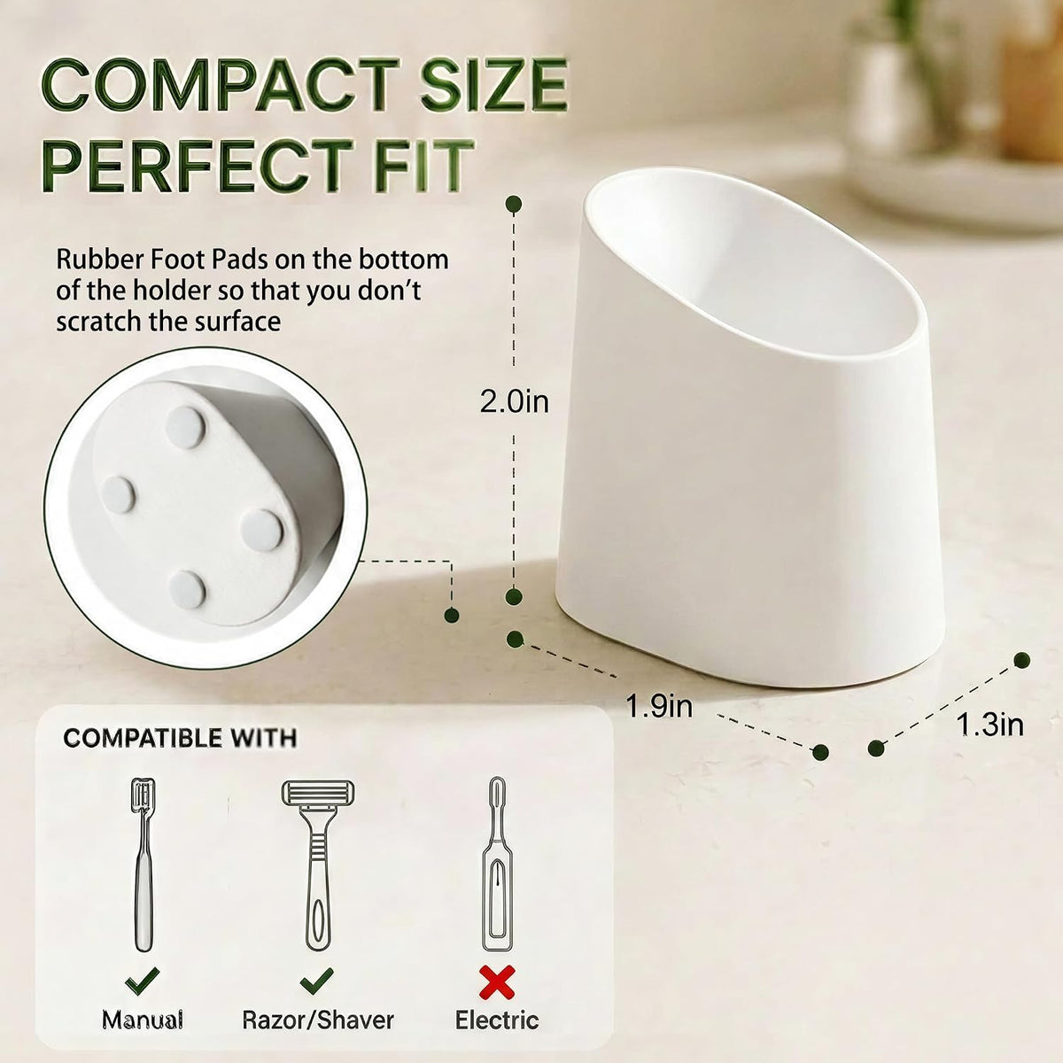 Small Toothbrush Holder, Diatomite Quick Dry Stand