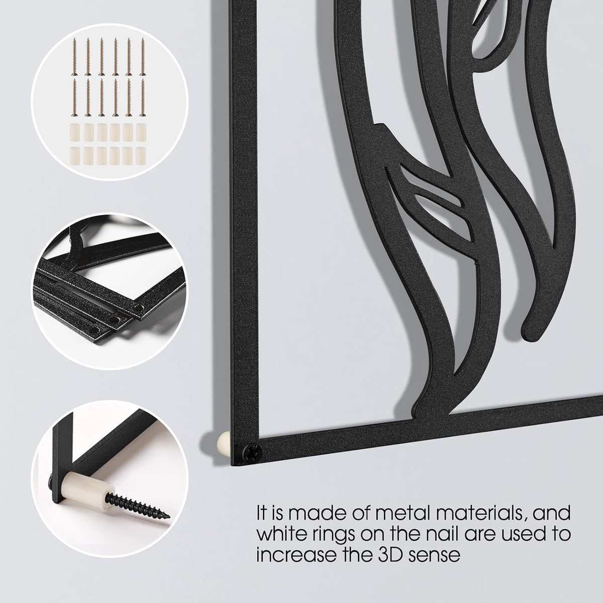 AGIOTA 3 Pcs Wall Decor Above Bed Minimalist Wall Art for Living Room Metal Line Art - Female Body, Black Room Decor for Bedroom Modern Wall Art for Indoor 15inch