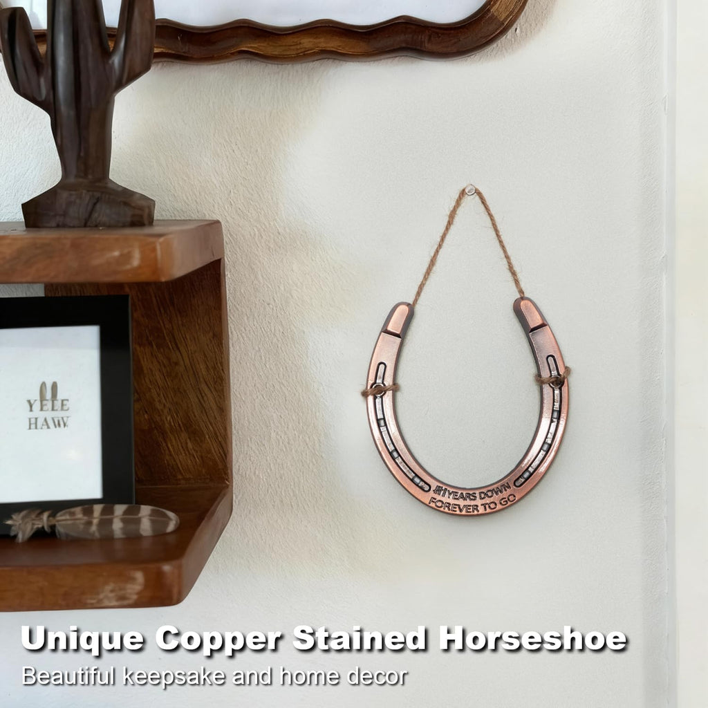 Horseshoe 7 Year Anniversary Copper Gifts for Him Her Wife 7th Anniversary