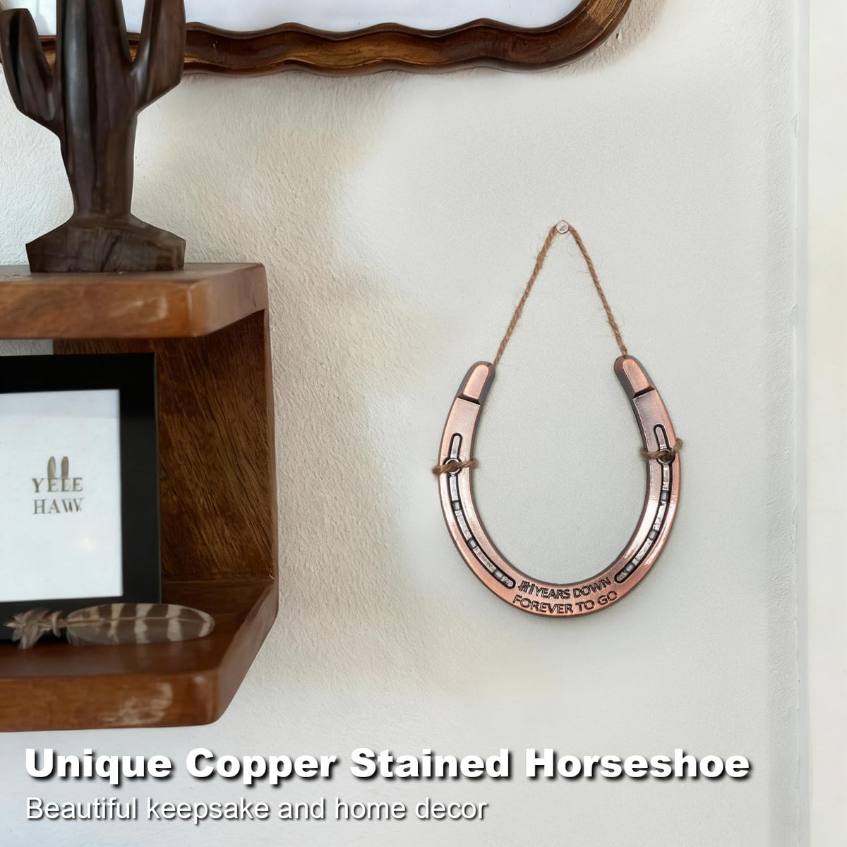 Horseshoe 7 Year Anniversary Copper Gifts for Him Her Wife 7th Anniversary