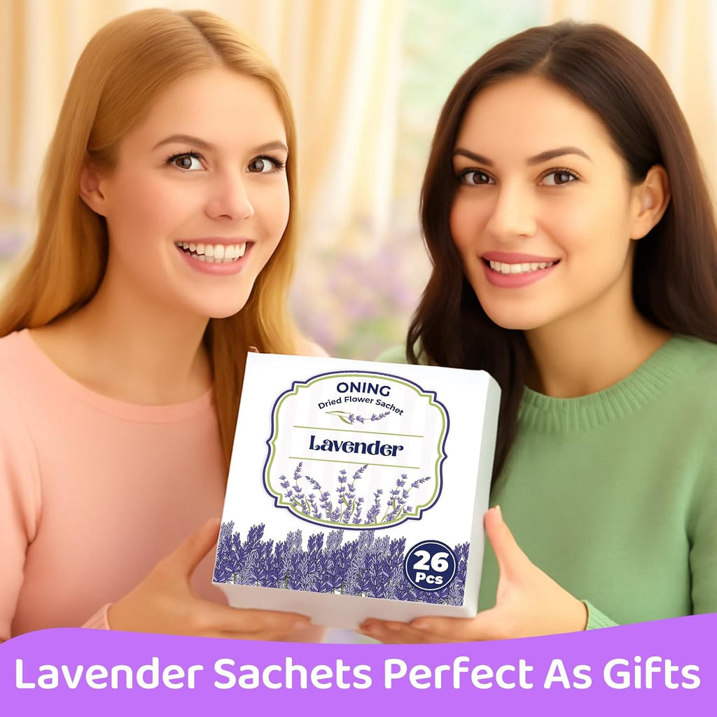 26 Pack Lavender Sachet Bags Home Fragrance Sachets, Real Lavender Flowers