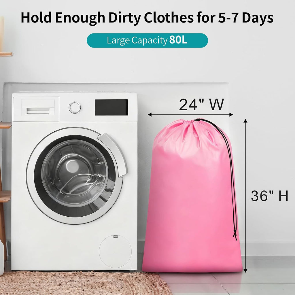 F-color Travel Laundry Bags - Dirty Clothes Travel Bag for Cruise, 24x36 in