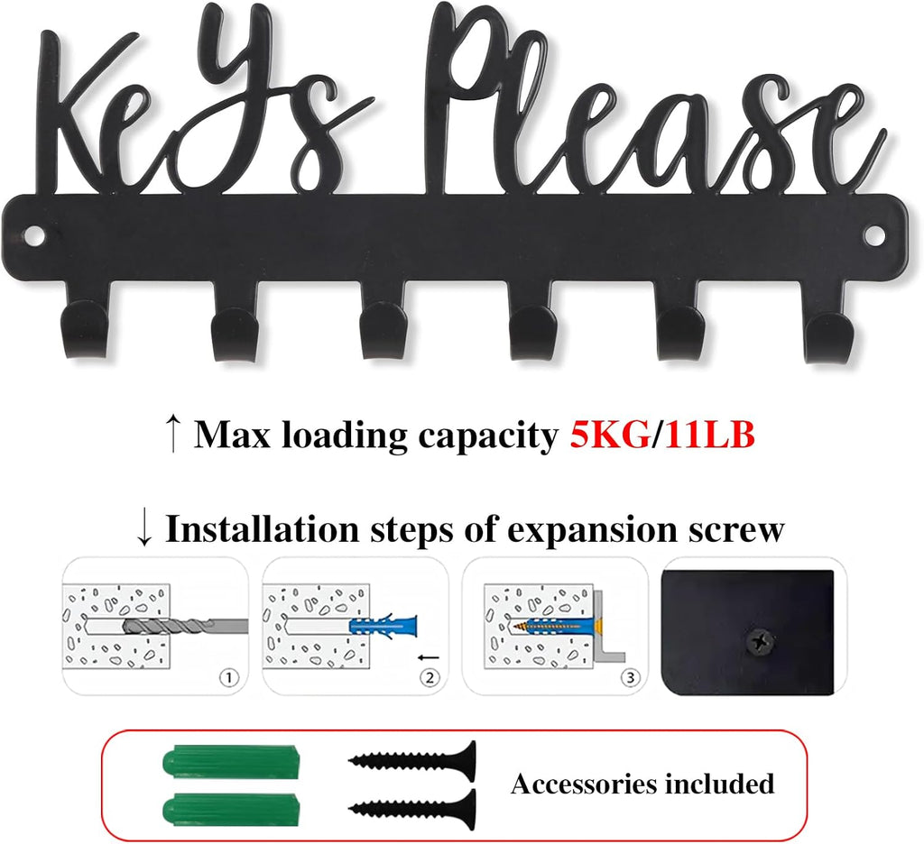 Keys Please Key Holder Wall Mounted, Mini Size: 7.28x2.95inch