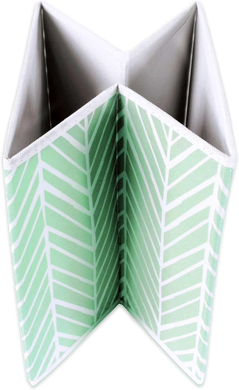DII Non Woven Storage Collection Polyester Herringbone Bin, Small Set of 2, Mint, 2 Piece
